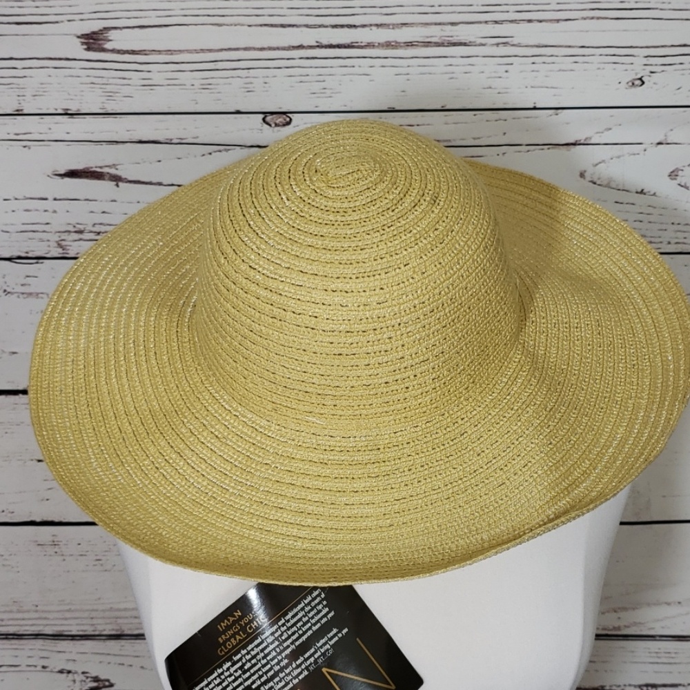 Iman Global Chic Floppy Hat NWT - Picture 3 of 7